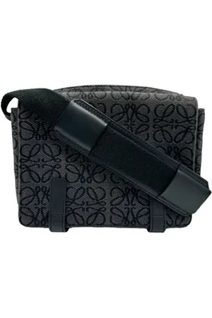 Loewe Pre-owned, Herre, Sort, ONE SIZE, Uld, Pre-owned Canvas skuldertasker