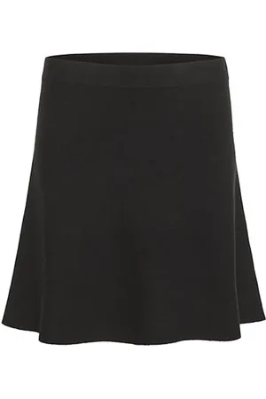 Karen by Simonsen Nederdel, Dame, Sort, XL, Polyester, Meteorite Striknederdel