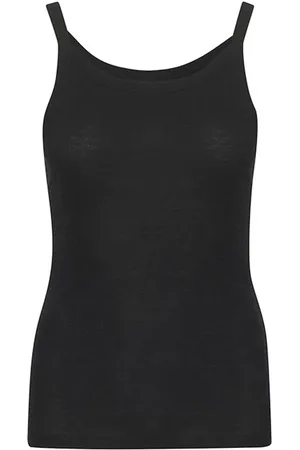 Soaked in Luxury Top, Dame, Sort, L, Uld, Sort Rollneck Tank Top