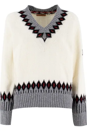 ERMANNO SCERVINO Strik, Dame, , L, Uld, Broderet V-hals Jumper