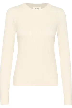 Soaked in Luxury Strik, Dame, Hvid, XS, Uld, Hvid Whisper Strik Pullover