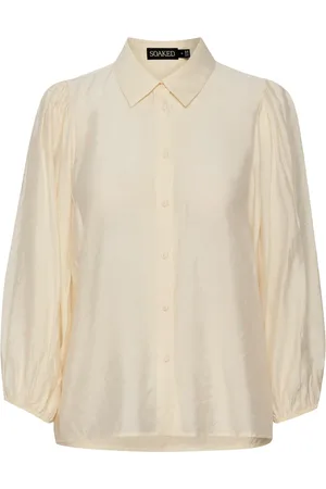 Soaked in Luxury Bluser & Skjorter, Dame, , 2XL, Feminin skjorte med pufærmer