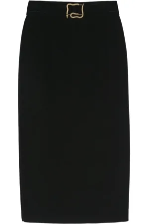 Roberto Cavalli Nederdel, Dame, Sort, L, Polyester, Sorte Nederdele Aw24 Dametøj