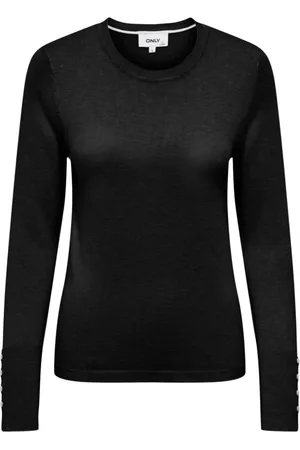 ONLY Top, Dame, Sort, M, Uld, Stilfuldt Strikwear Kollektion