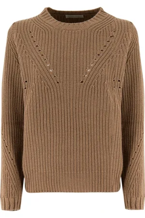 LE TRICOT PERUGIA Strik, Dame, Brun, M, Klassisk Striktrøje