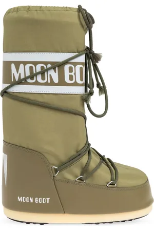 Moon Boot Sko, Dame, Grøn, 35 EU, Nylon, Sne støvler Ikon Nylon