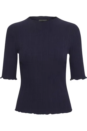 Karen by Simonsen Top, Dame, Blå, XL, Uld, Nat Himmel T-Shirt Candacekb Stil
