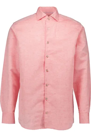 john miller Skjorte, Herre, Lyserød, 4XL, Rosa Langærmet Skjorte