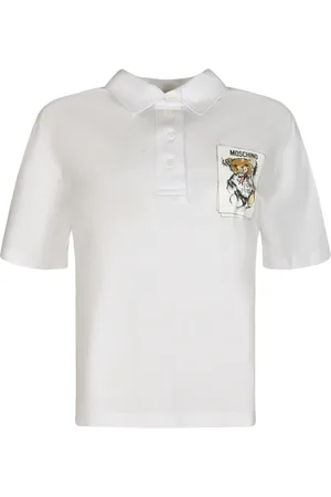 Moschino Top, Dame, Hvid, XS, Uld, Stilfulde T-shirts og Polos