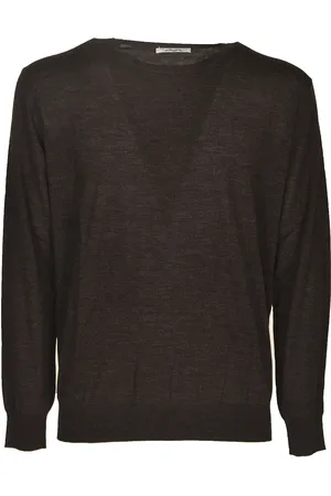 KANGRA CASHMERE Strik, Herre, Sort, L, Uld, Ebony Sweaters til Mænd og Kvinder