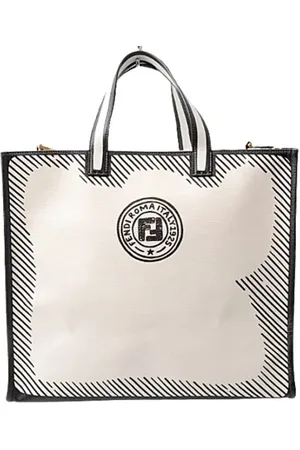 Fendi Pre-owned, Dame, Hvid, ONE SIZE, Uld, Pre-owned Canvas fendi-tasker