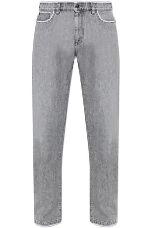 VERSACE Jeans, Herre, Grå, W33, Denim, Jeans med let tilspidsede ben