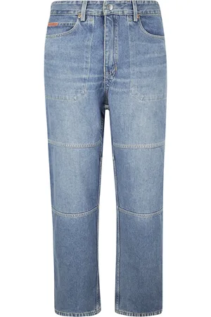 MARTINE ROSE Jeans, Herre, Blå, M, Uld, Vendbar Camo Jean Bukser