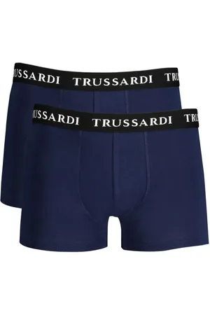 Trussardi Undertøj, Herre, Blå, M, Bomuld, Blå Bomuld Undertøj Boxershorts Pakke