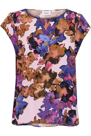 Saint Tropez Top, Dame, Flerfarvet, XL, Winsome Flowers Bluse