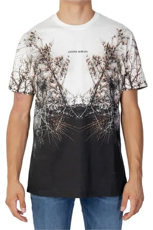 Antony Morato Top, Herre, Hvid, 2XL, Bomuld, Hvid Printet T-shirt Kort Ærme