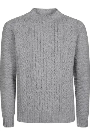 DRUMOHR Strik, Herre, Grå, L, Uld, Hyggelig Strik Turtle Neck Sweater