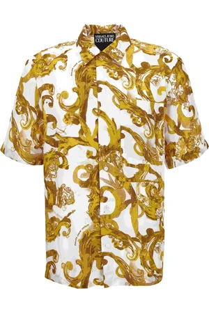 VERSACE Skjorte, Herre, Flerfarvet, S, Uld, Stilfulde Skjorter Kollektion