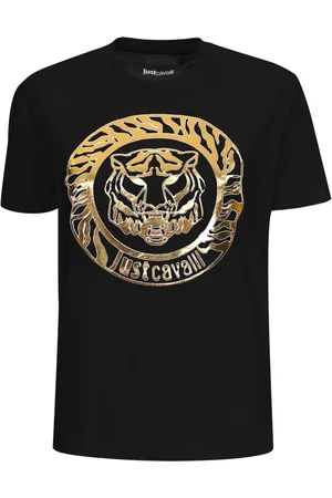 Roberto Cavalli Top, Dame, Sort, L, Uld, Stilfulde T-shirts og Polos