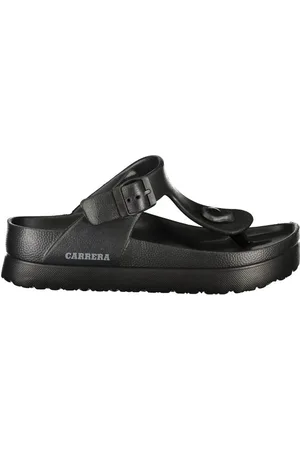 Carrera Sko, Dame, Sort, 38 EU, Sort Polyethylen Flip Flops med Ankelspænde