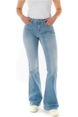 Denham Jeans, Dame, Blå, W27 L34, Denim, Flared High Waist Jeans