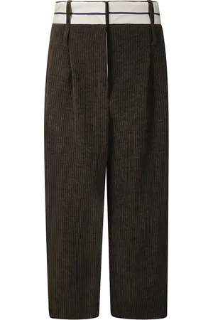 JEJIA Bukser, Dame, Brun, S, Corduroy bukser med kontrast talje bånd