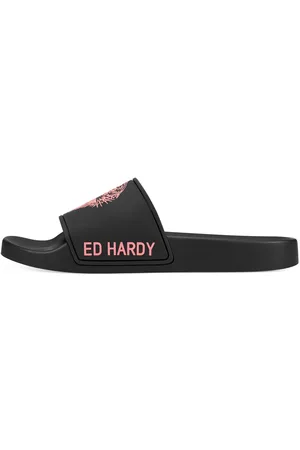 ED HARDY Sko, Dame, Sort, 36 EU, Moderne Sliders