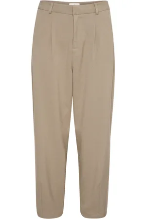 Kaffe Bukser, Dame, , 2XS, Polyester, Højtaljede bukser med bæltestropper