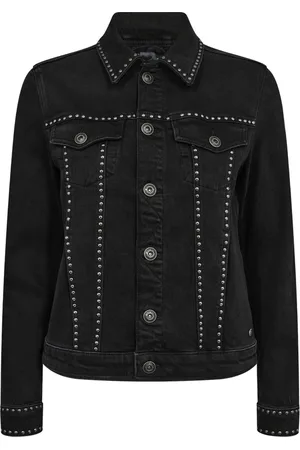 Mos Mosh Jakke, Dame, Sort, M, Denim, Cool Denim Jakke med Nitter