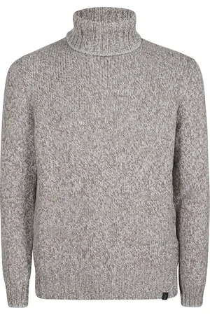 FAY Strik, Herre, Grå, S, Uld, Turtle Neck Sweater