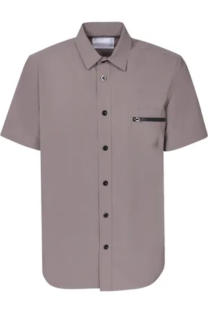 SACAI Skjorte, Herre, , S, Polyester, Skjorte Kort Ærme Knaplukning
