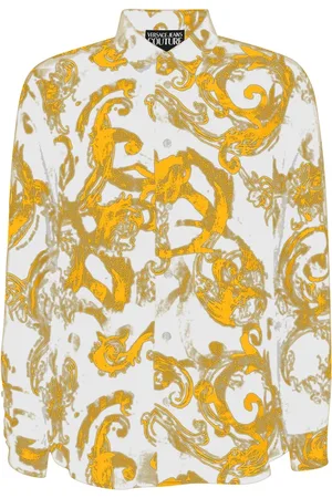 VERSACE Skjorte, Herre, Flerfarvet, L, Uld, Stilfulde Skjorter Kollektion