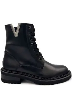Via Roma Sko, Dame, Sort, 39 EU, Læder, Sort Læder V Sneakers Gummi Sål