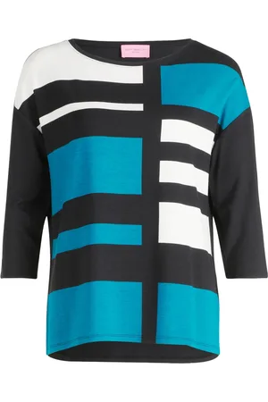 Betty Barclay Top, Dame, Flerfarvet, S, Grafisk Print Bådhals Skjorte