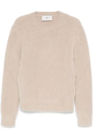 Ami Strik, Herre, , M, Strikket Crew Neck Sweater