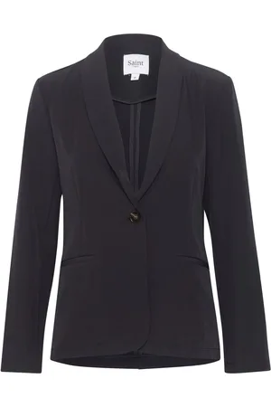 Saint Tropez Jakke, Dame, Blå, M, Klassisk Blazer Jakke Night Sky
