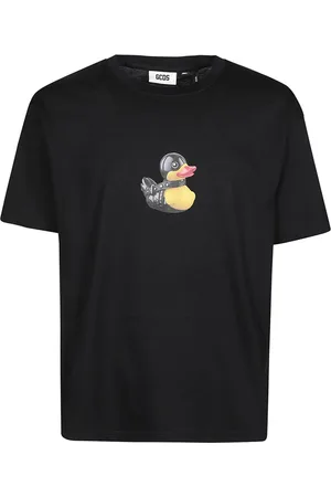 GCDS Top, Herre, Sort, XS, Oversize Duck T-shirt