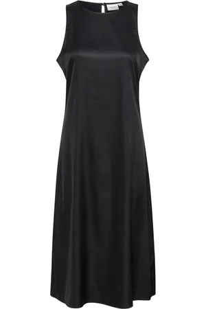 Saint Tropez Kjole, Dame, Sort, S, Polyester, Elegant Sort Disasz Kjole