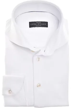 john miller Skjorte, Herre, Hvid, 2XS, Slim Fit Langærmet Skjorter Hvid