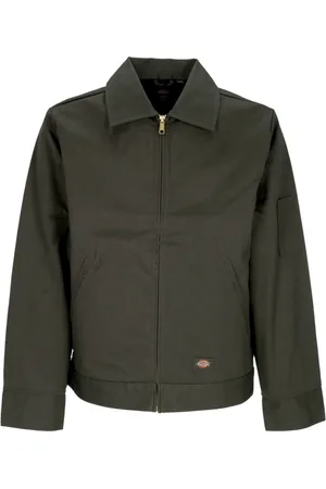 Dickies Jakke, Herre, Grøn, XL, Bomuld, Vandtæt Jakke med Lynlås Lukning