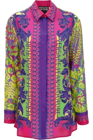 VERSACE Bluser & Skjorter, Dame, Flerfarvet, 2XS, Uld, Stilfulde Skjorter Kollektion