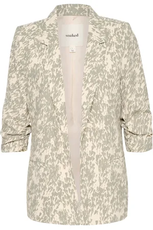 Soaked in Luxury Jakke, Dame, , XL, Uld, Trykt Shadow Drop Blazer Jakke