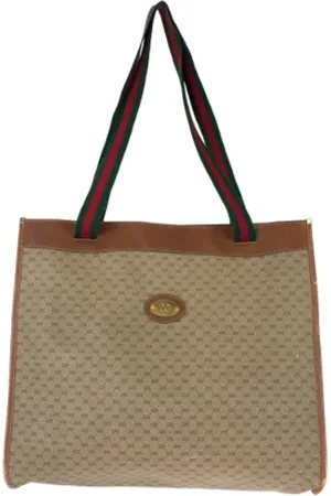 Gucci Pre-owned, Herre, Brun, ONE SIZE, Uld, Pre-owned Canvas gucci-tasker