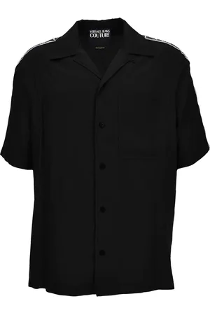 VERSACE Skjorte, Herre, Sort, M, Uld, Stilfulde Skjorter