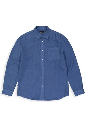 Butcher of Blue Skjorte, Herre, Blå, 2XL, Blå Langærmet Skjorte