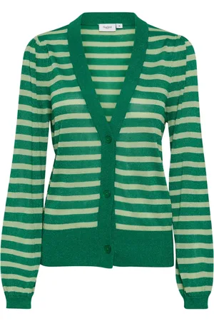 Saint Tropez Strik, Dame, Grøn, L, Uld, Glitrende Cardigan Strik Jelly Bean