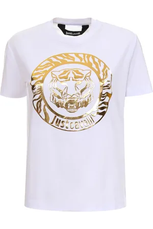 Roberto Cavalli Top, Dame, Hvid, L, Uld, Stilfulde T-shirts og Polos