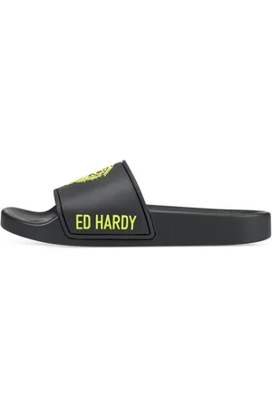 ED HARDY Sko, Dame, Sort, 37 EU, Sort-Fluo Mode Sliders