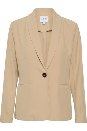 Saint Tropez Jakke, Dame, , M, Celestsz Blazer Jakke Cement
