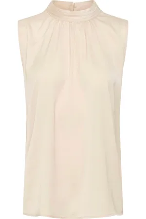 Saint Tropez Top, Dame, , XL, Elegant Draperet Top Bluse Grå